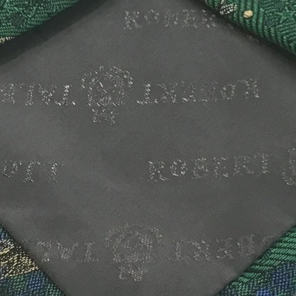 ROBERT TALBOTT GREEN GOLF SILK TIE - Picture 5 of 11